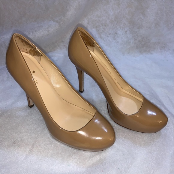 Tan Patent Leather Kate Spade Heels - Picture 2 of 7